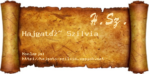 Hajgató Szilvia névjegykártya